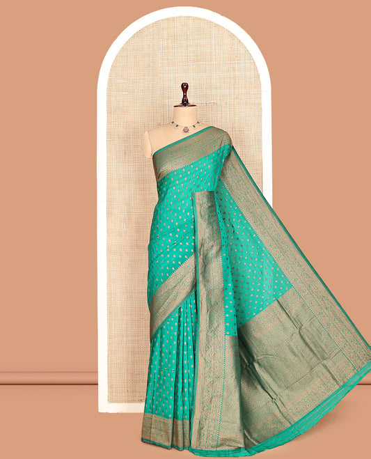 Green Fancy Crepe Saree