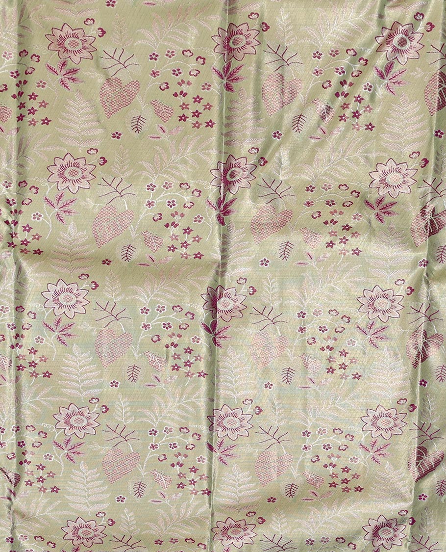 Green Art Silk Half-Saree