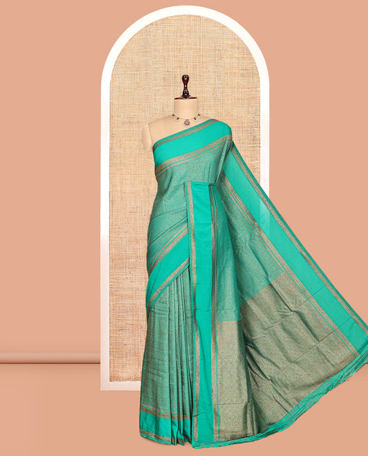 Green Fancy Crepe Saree