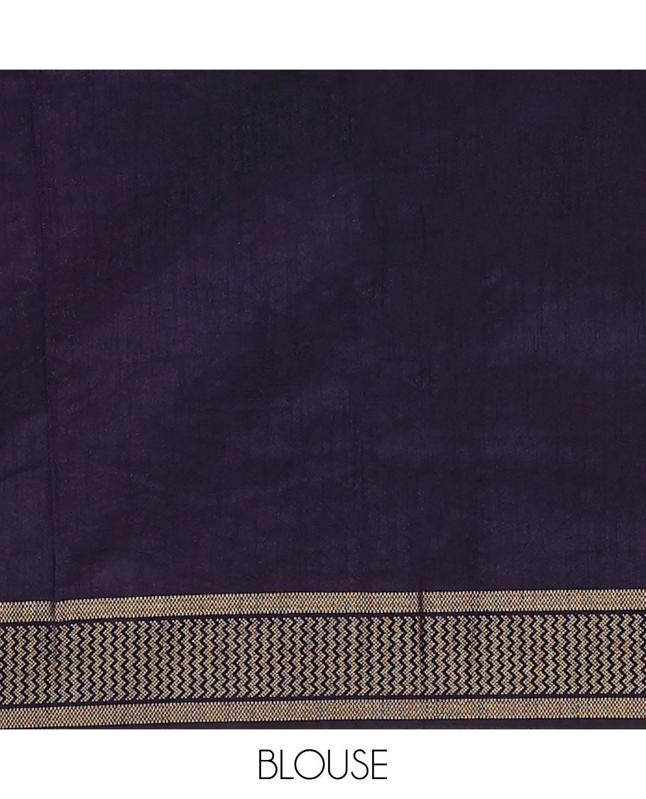 Pink zari buttas art dupion saree, contrast chevron design border, and pallu of diamond pattern in sequins stripes