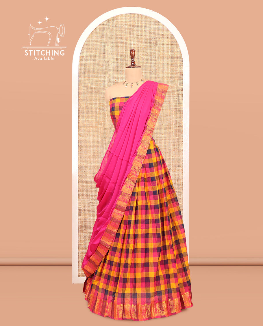Multi-Color Mercerised Cotton Saree