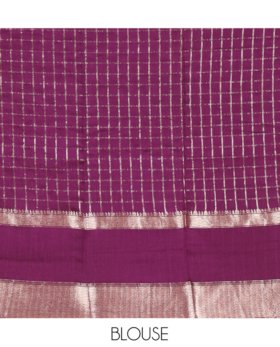 Chikku-Purple Assam Silk Saree