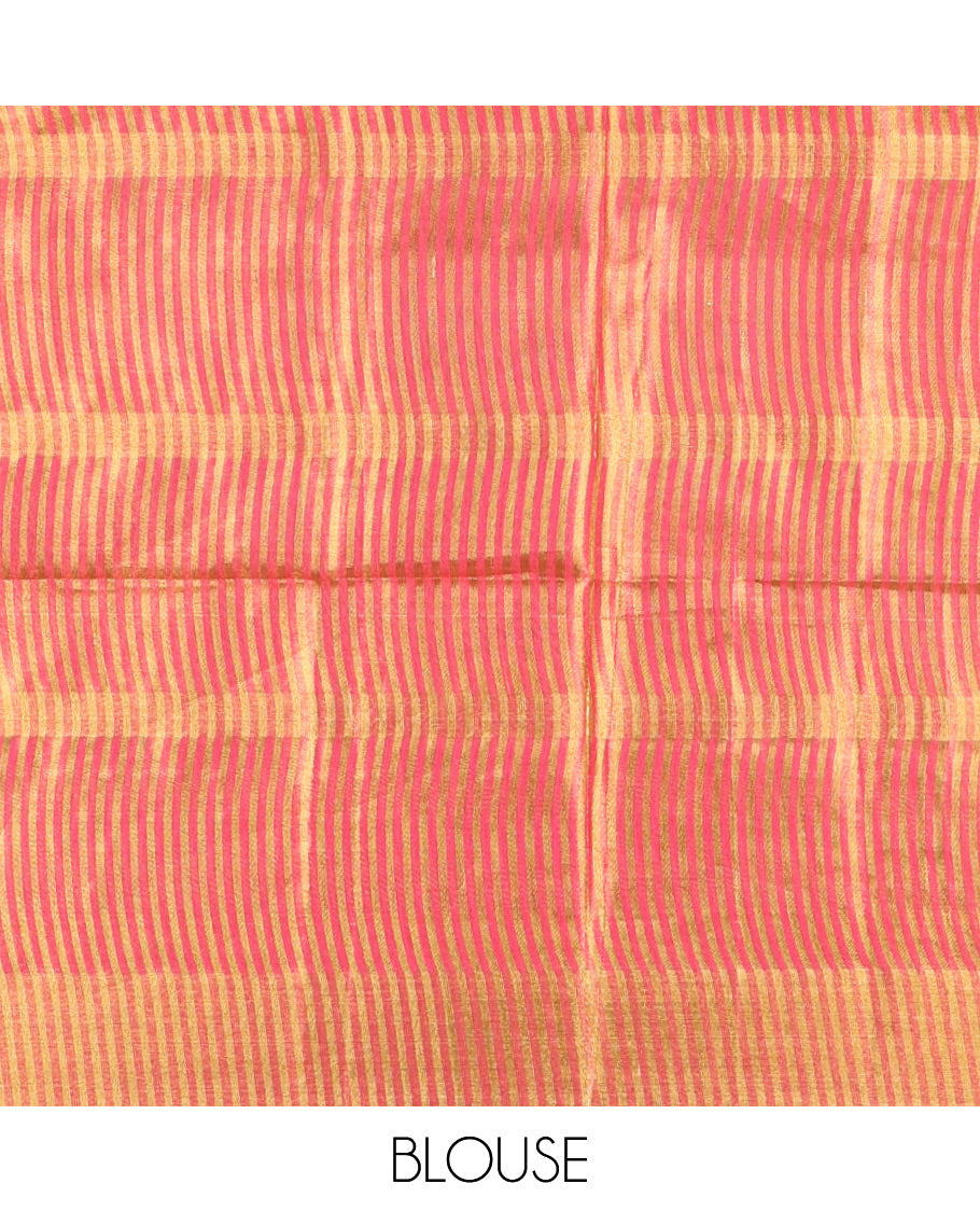 Rani Pink Tissue Cotton Saree