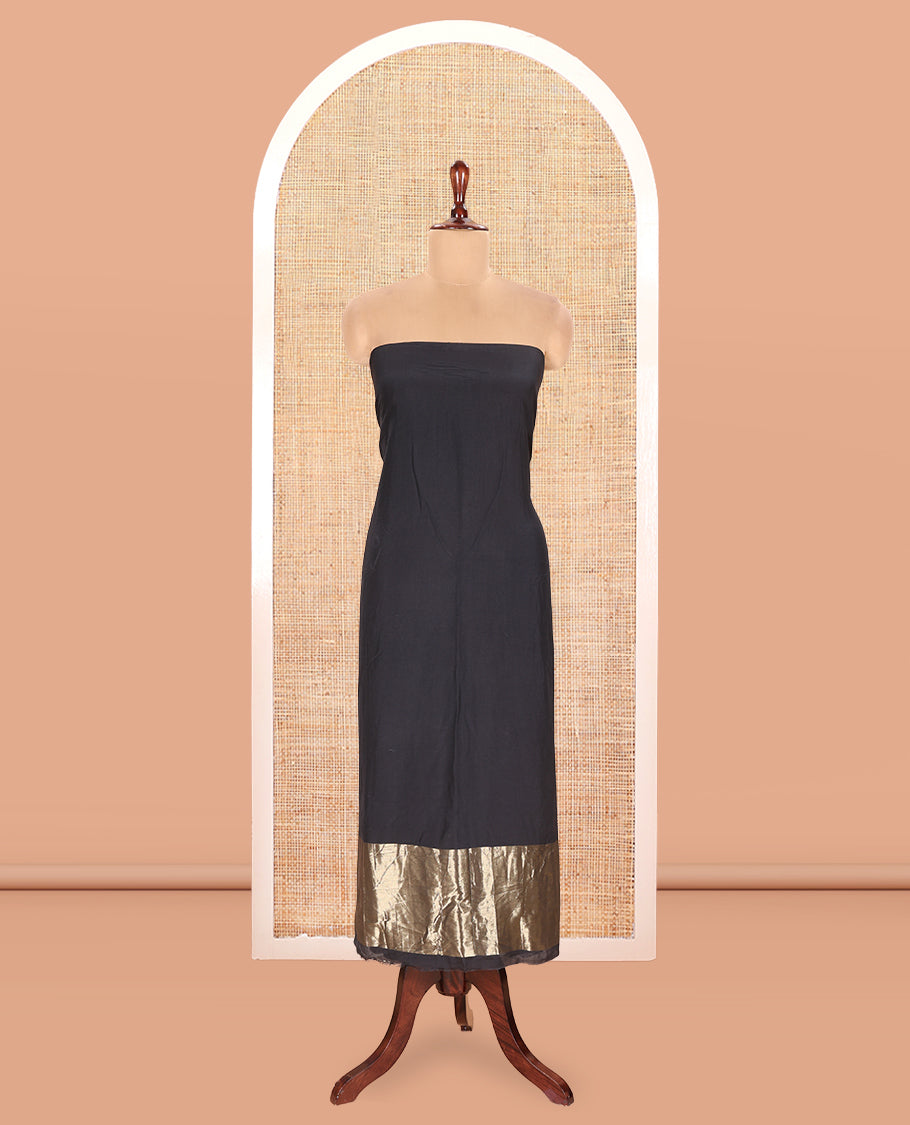 Black Semi-Silk Material Chudidar Set