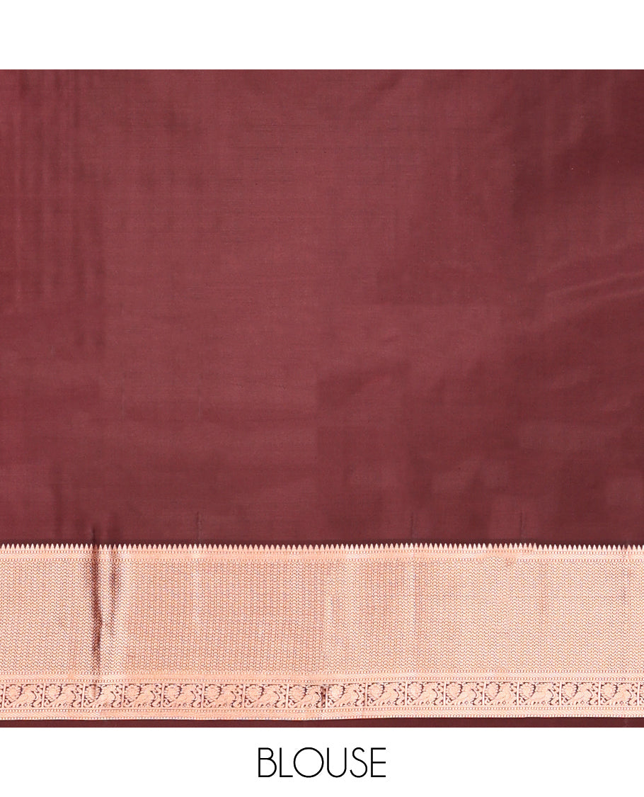 Onion Pink and Brown Vasundhara Silk Saree