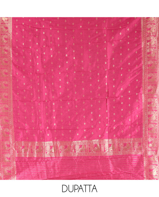 Rama Blue Semi-Silk Material Chudidar Set