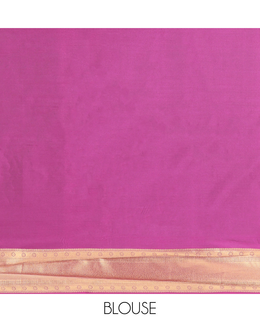Blue Paisley Checks Budget Silk Saree