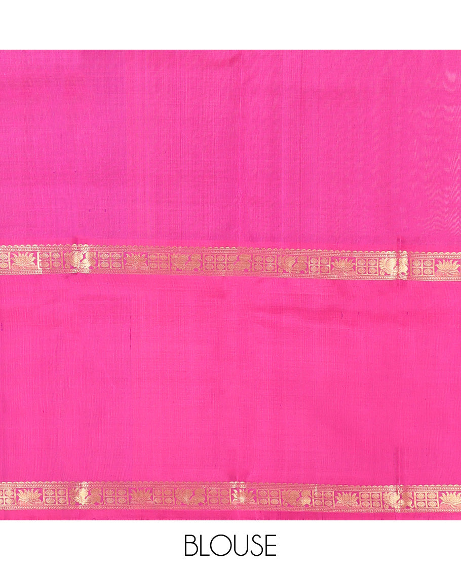 Pink Kanchipuram Chettinad Saree