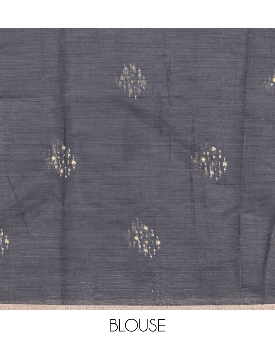 Elephant Grey Chanderi Cotton Saree