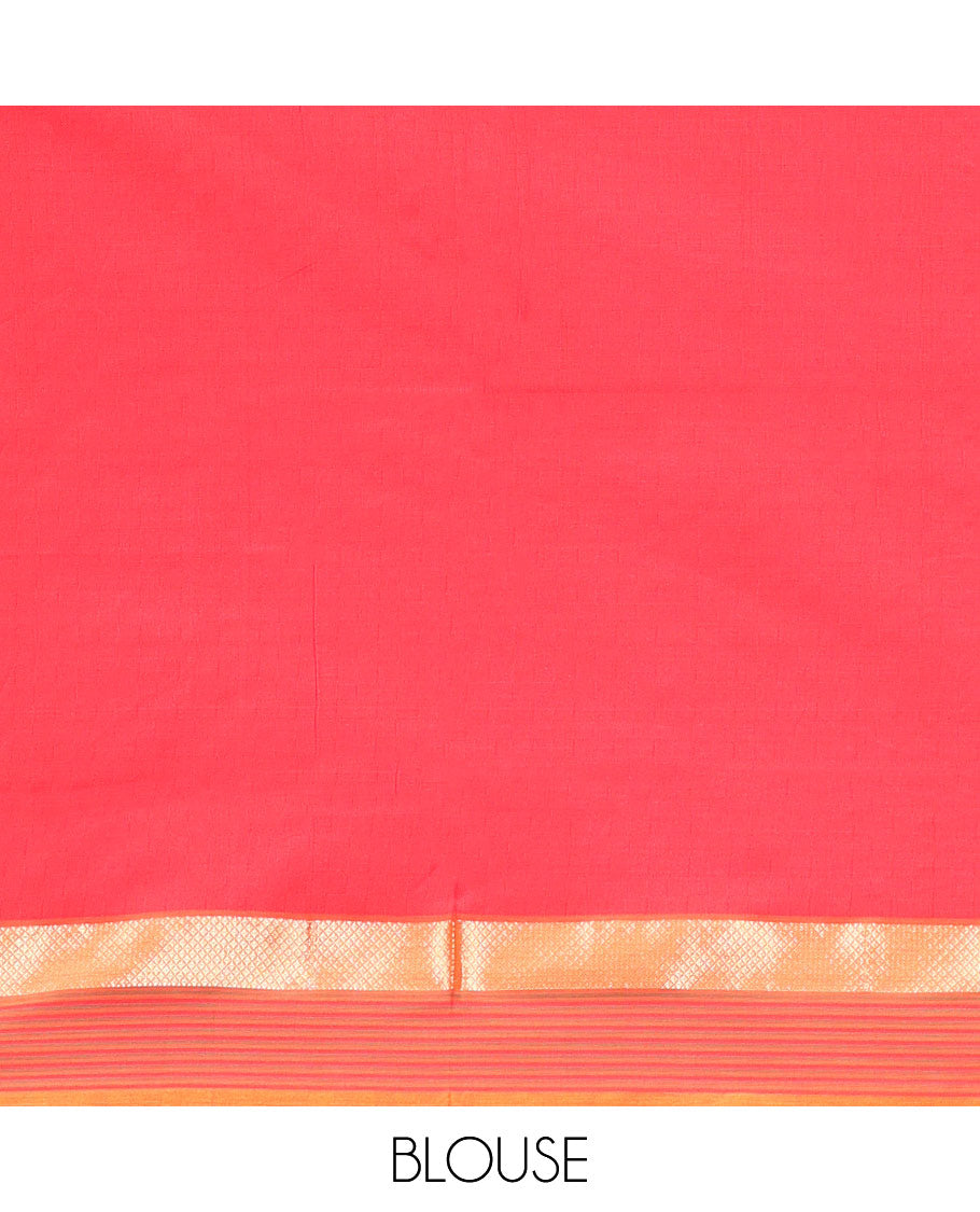 Blue Poly Cotton Saree