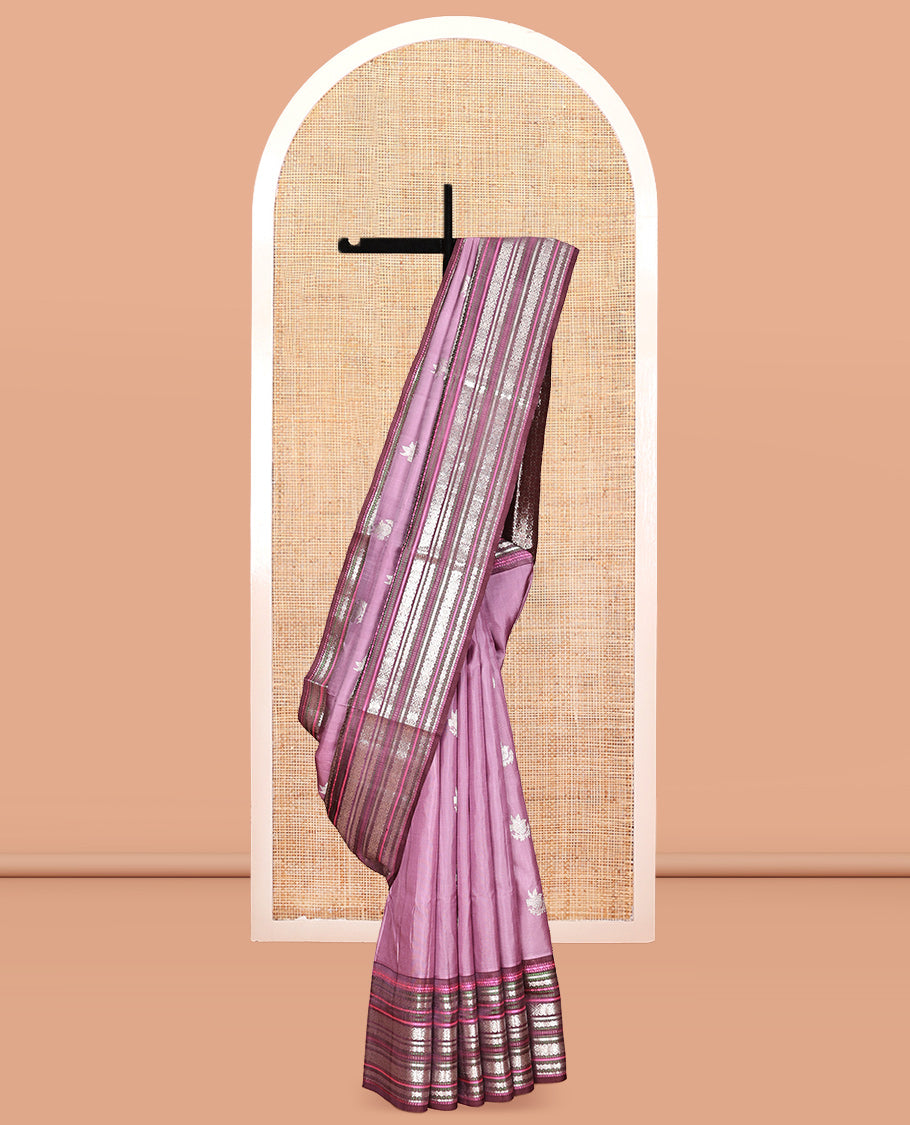 Purple Venkatagiri Silk Saree