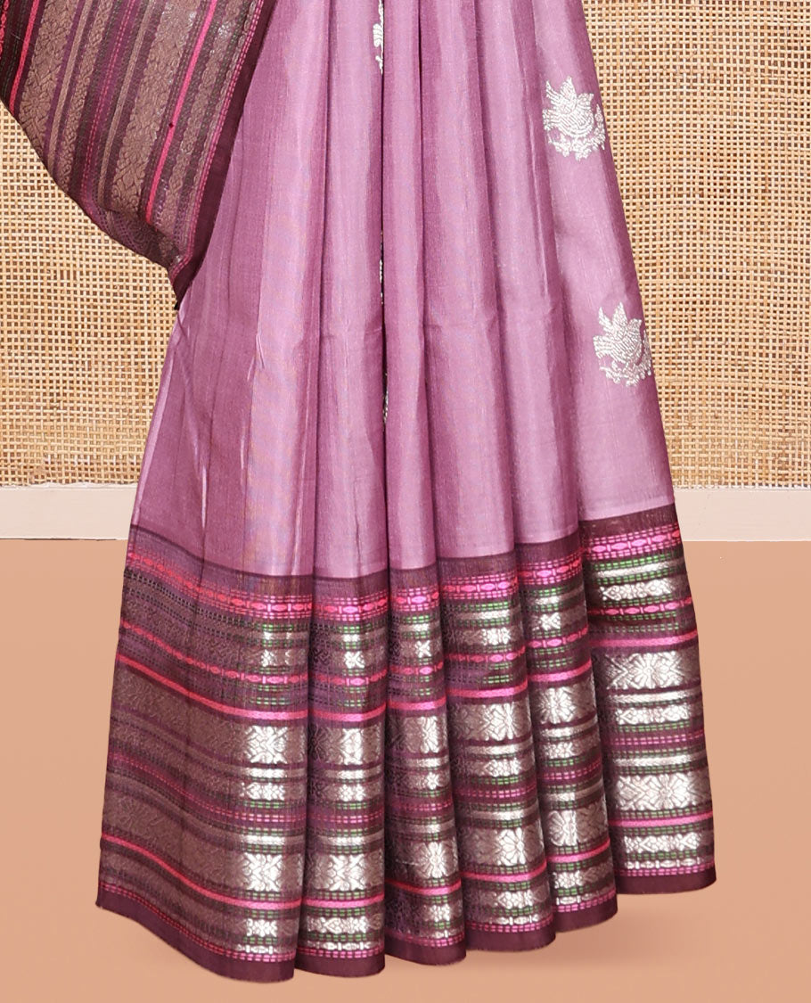 Purple Venkatagiri Silk Saree