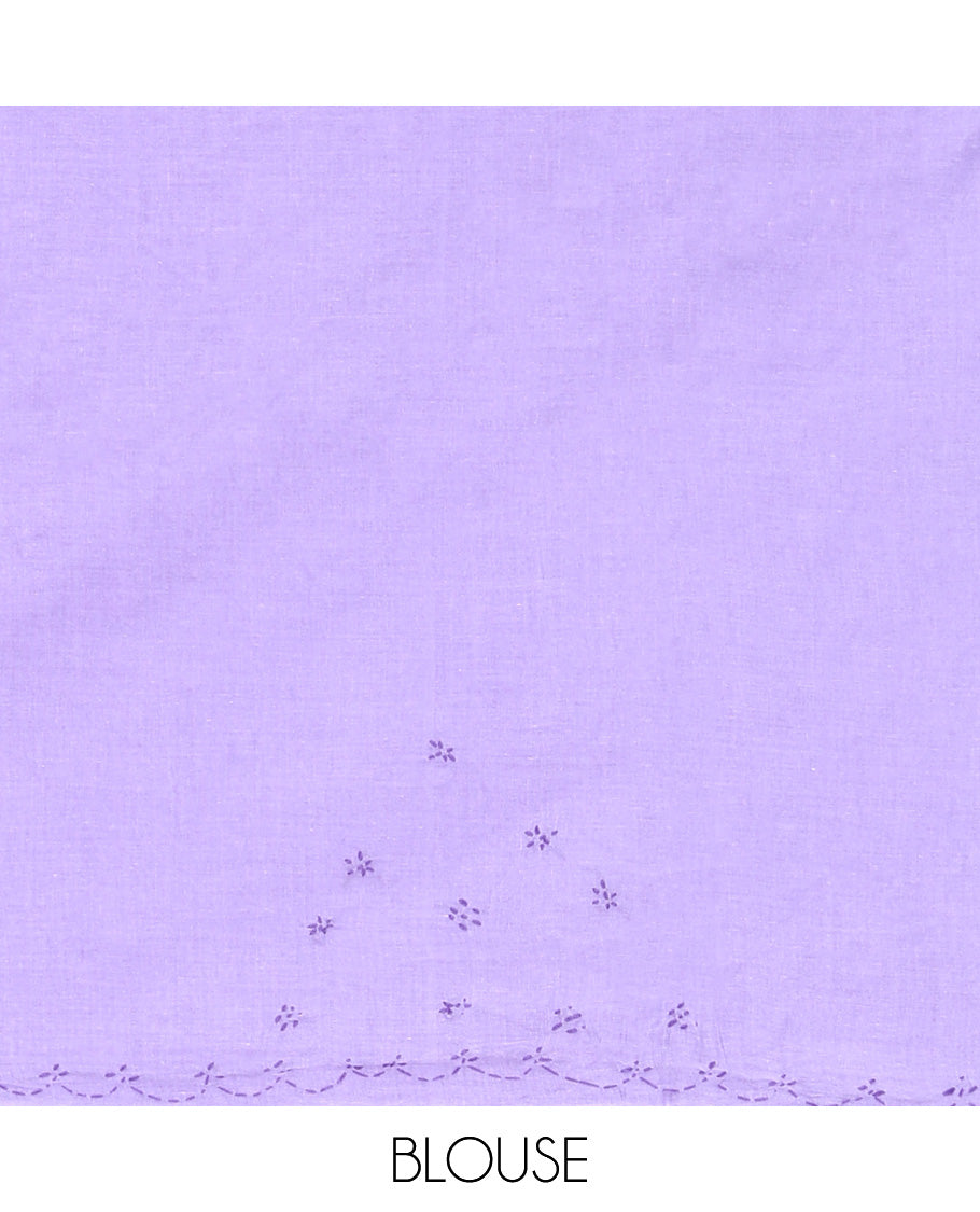 Lavender Lucknowi Chikankari Saree