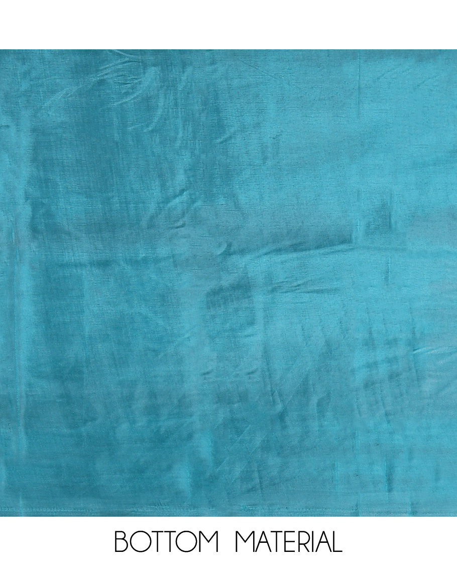 Rama Blue Semi-Silk Material Chudidar Set