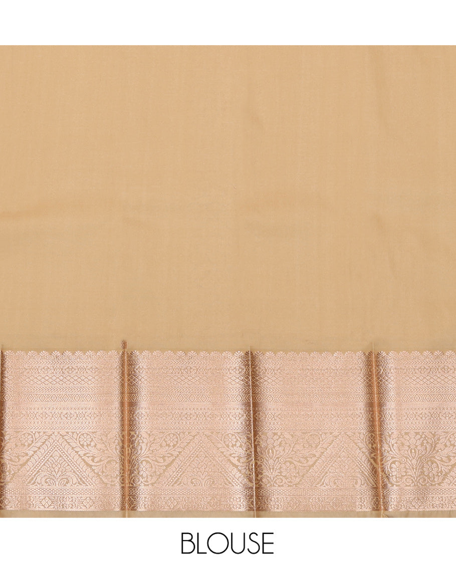 Pink Budget Silk Saree, Beautified with Zari Buttas, Complemented by a Contrast Traditional Zari Border, Sparsely Woven Pallu, and Contrast Blouse