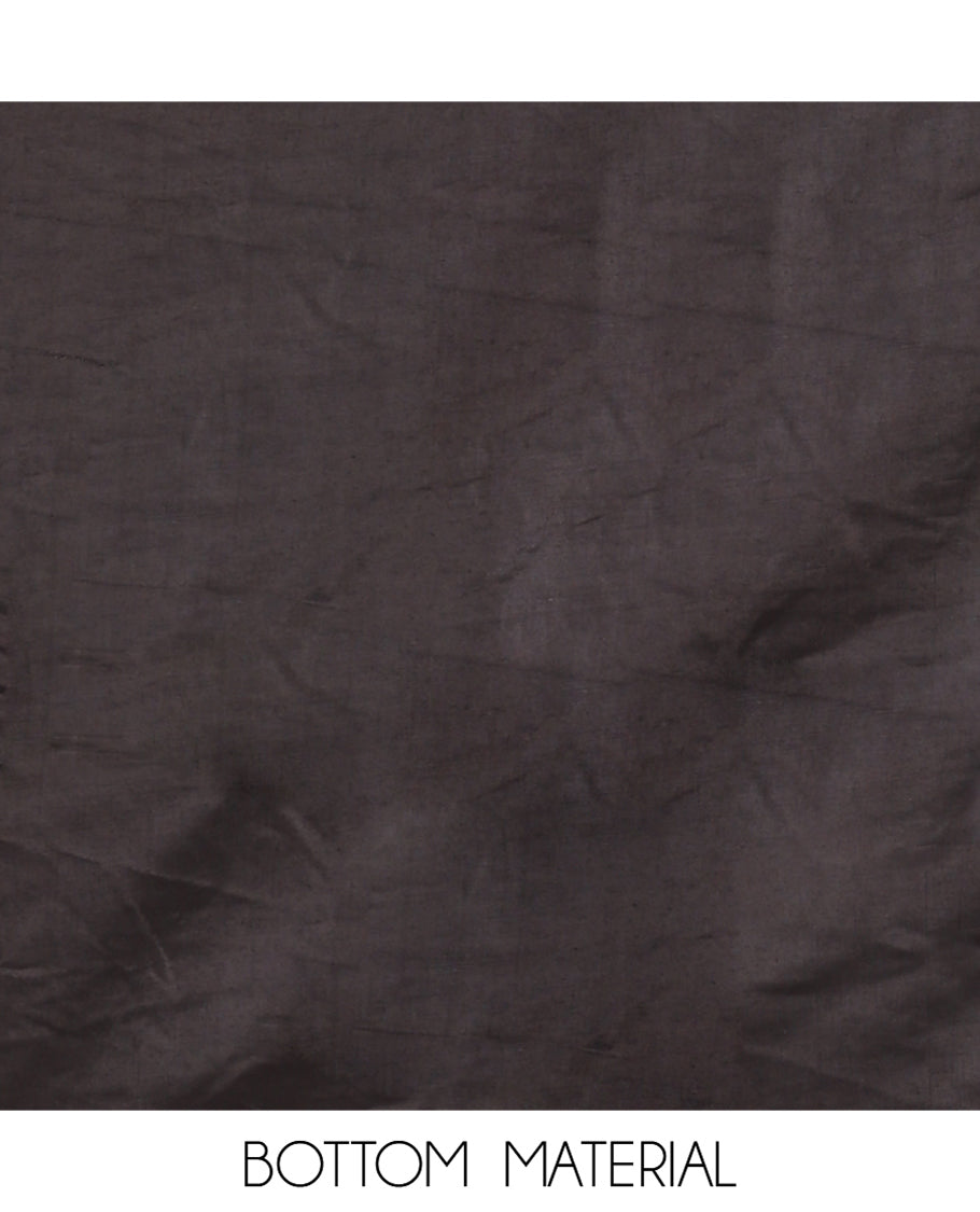 Black Semi-Silk Material Chudidar Set
