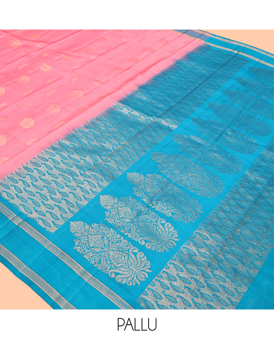 Pink Mayuri Lite Silk Mix Saree