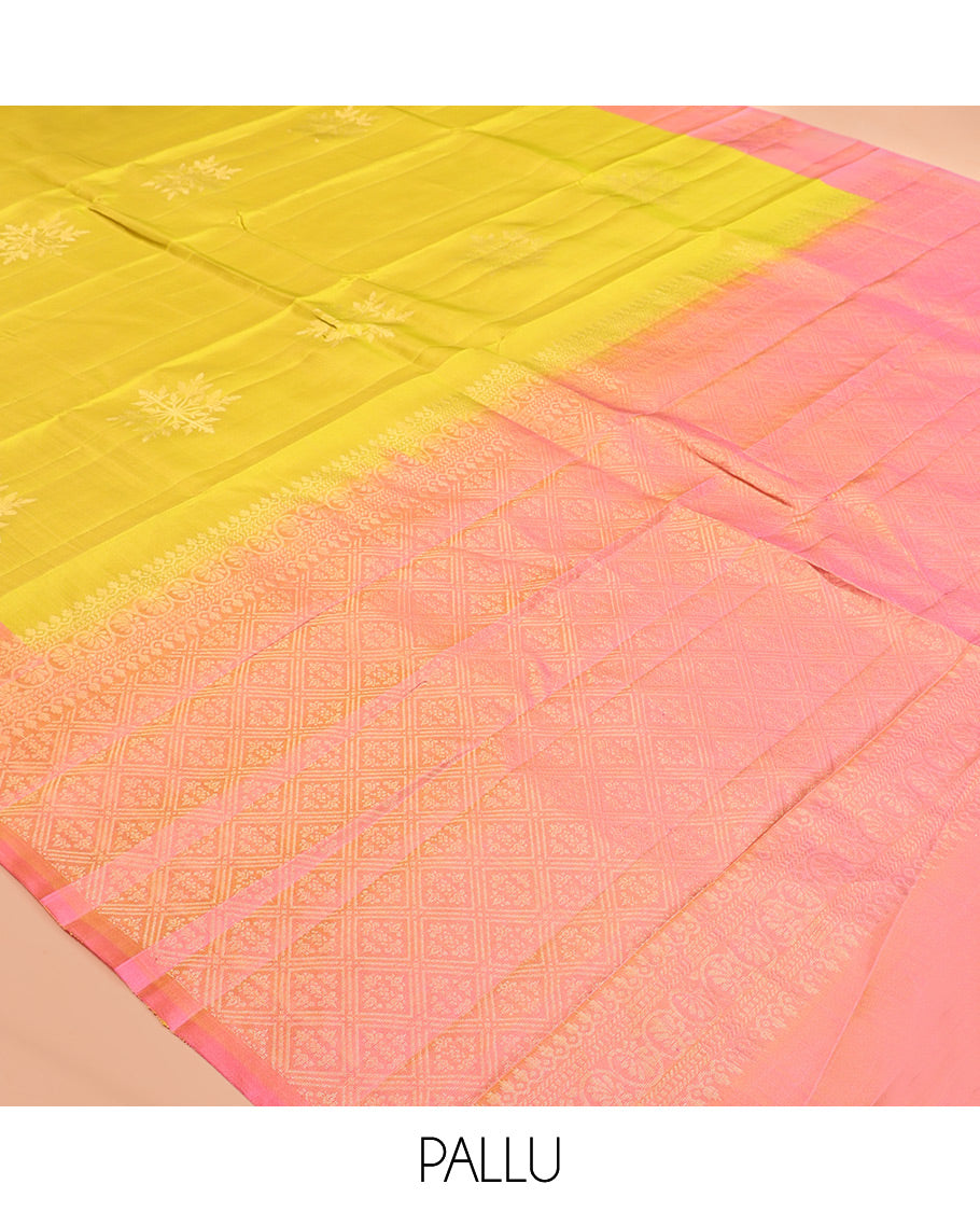 Yellow Mayuri Lite Silk Mix Saree
