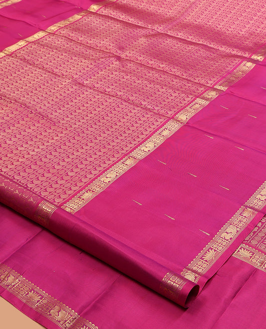 Pink Kanchipuram Chettinad Saree