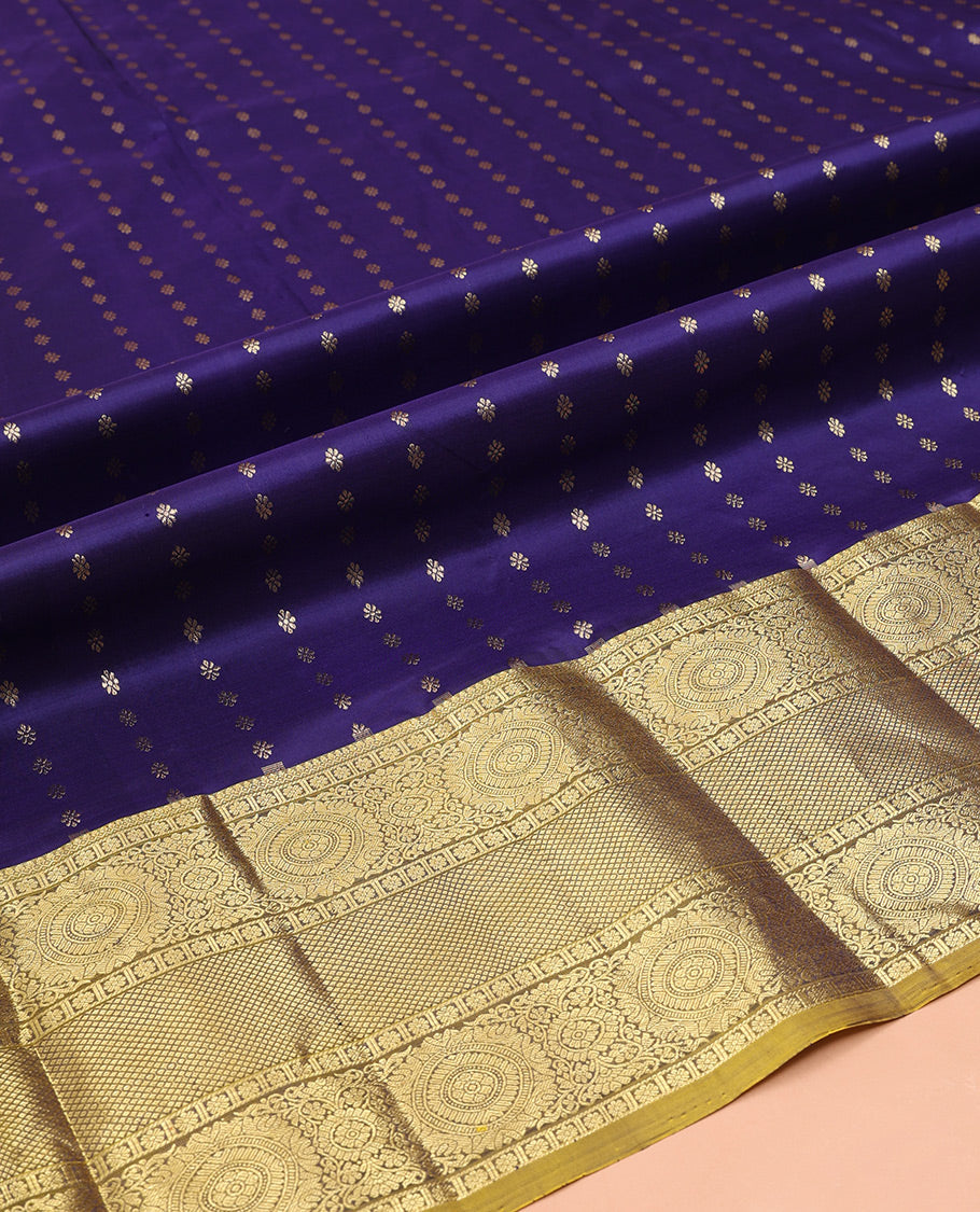 Blue Pure Silk Half Saree