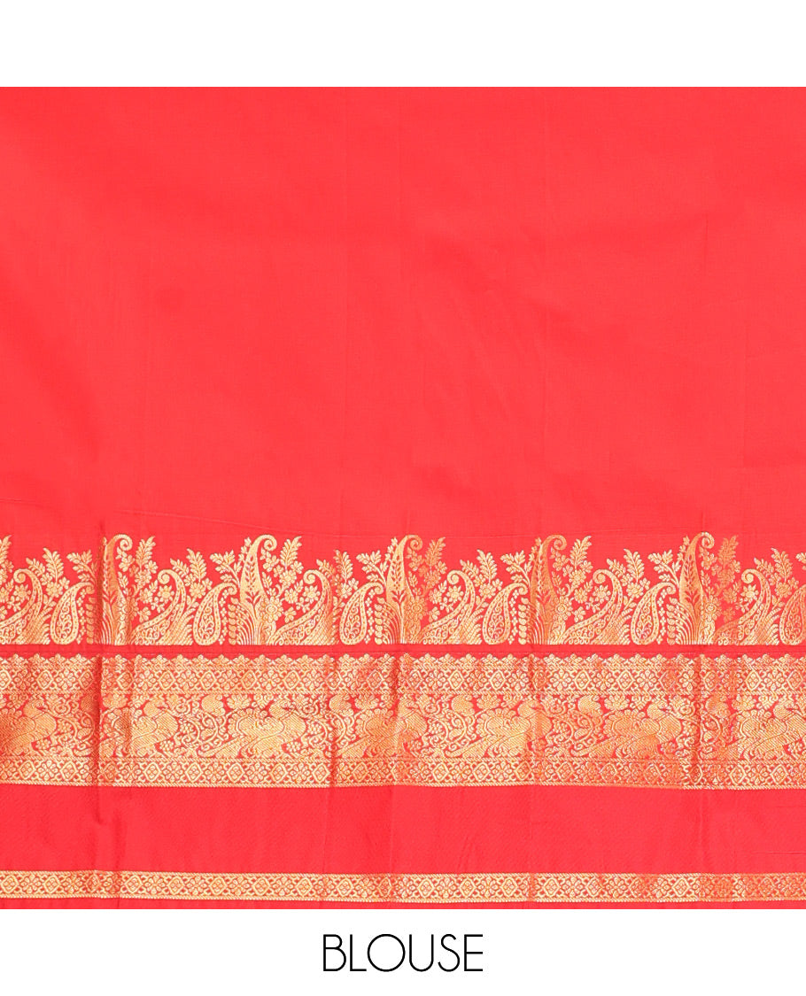 Navy Blue Butta Budget Silk Saree
