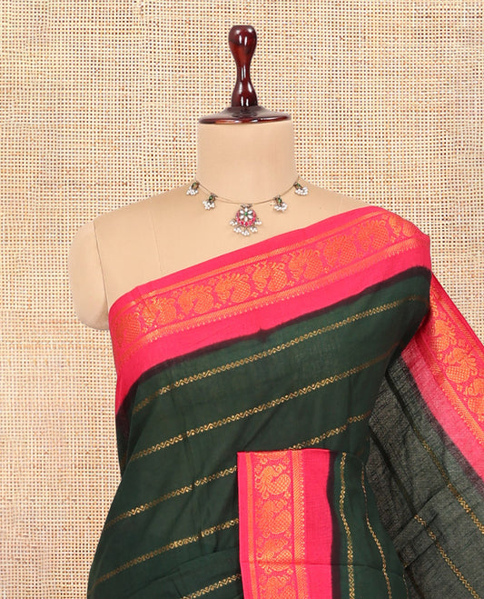 Green Sungudi Cotton Saree
