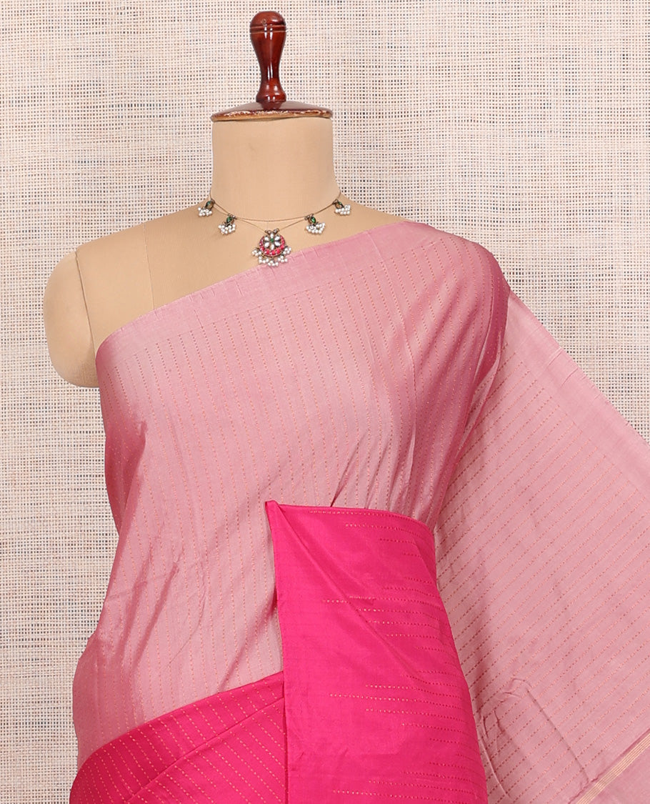 Borderless Pink Aarani Gift Saree