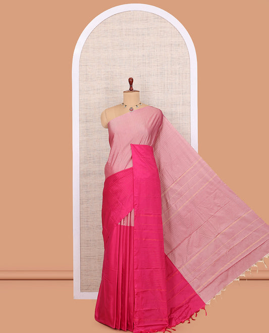 Borderless Pink Aarani Gift Saree