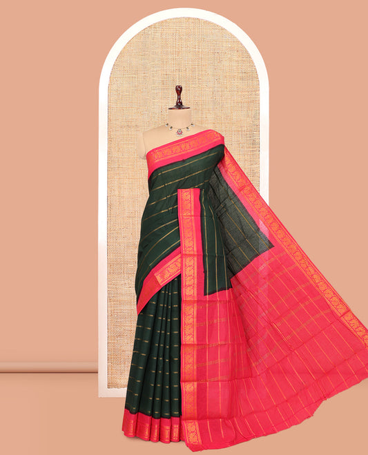 Green Sungudi Cotton Saree