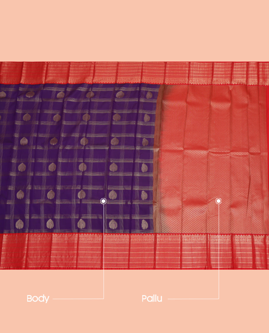 Violet Budget Silk Saree