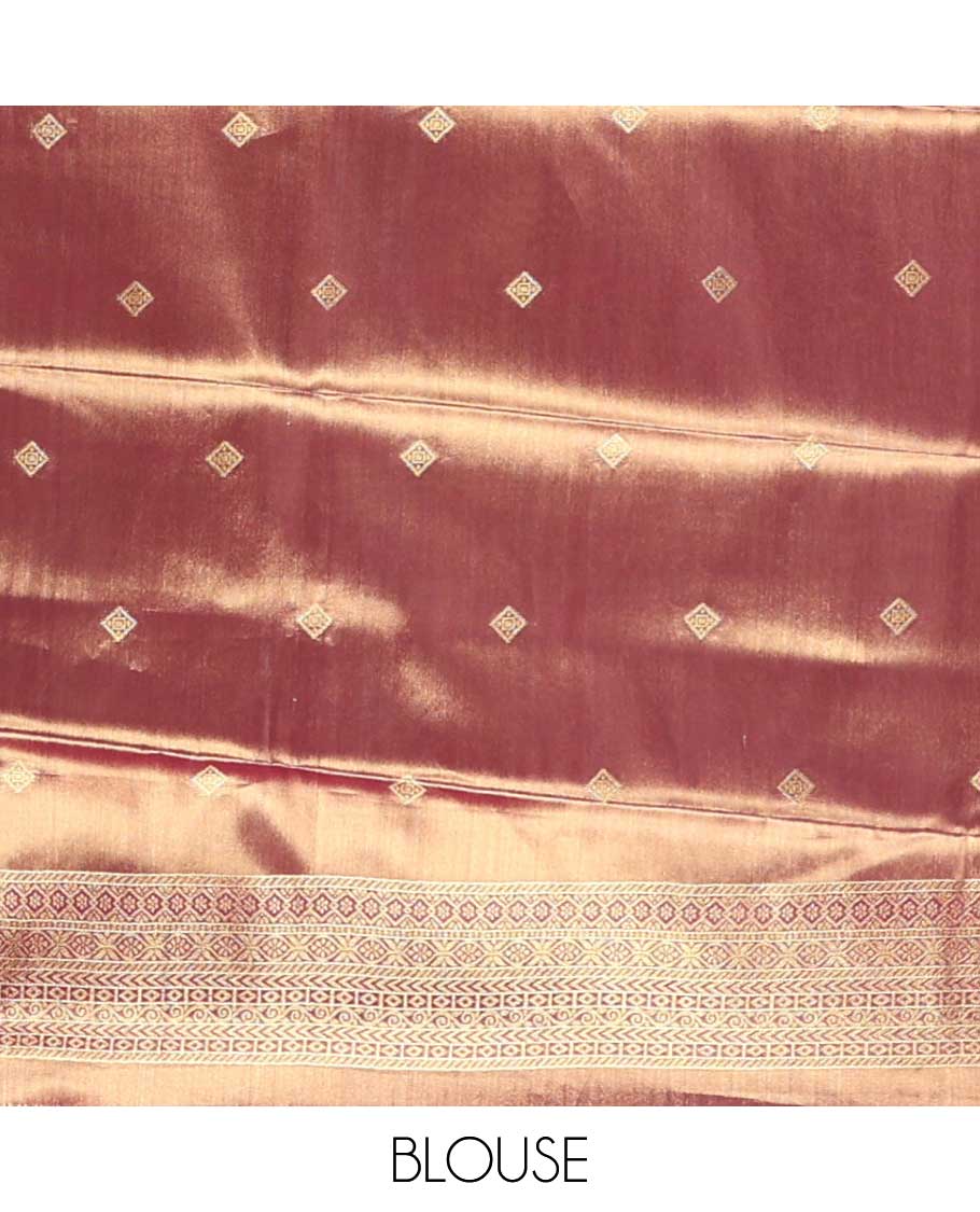 Green zari butta tissue saree with zari  brocade design of border &  brocadedesign of pallu