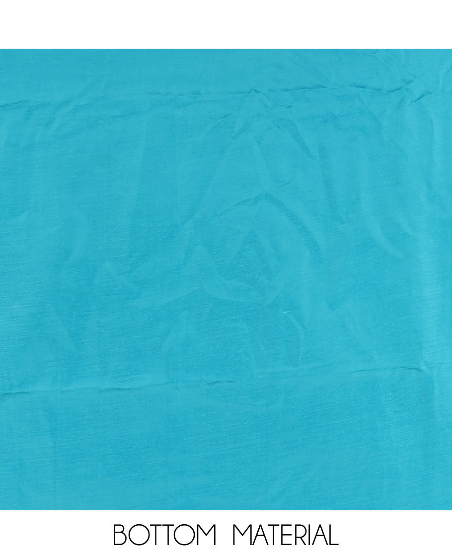 Mustard Vichitra silk material churidar set, floral motifs embroidered top, contrast Santoon bottom, and floral vine thread embroidered scallop dupatta