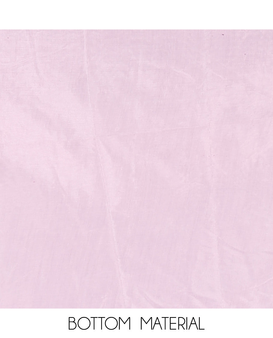 Lavender Mul Chanderi Material Chudiddar, Floral Embroidered Top, Plain Bottom, Embroidered Dupatta