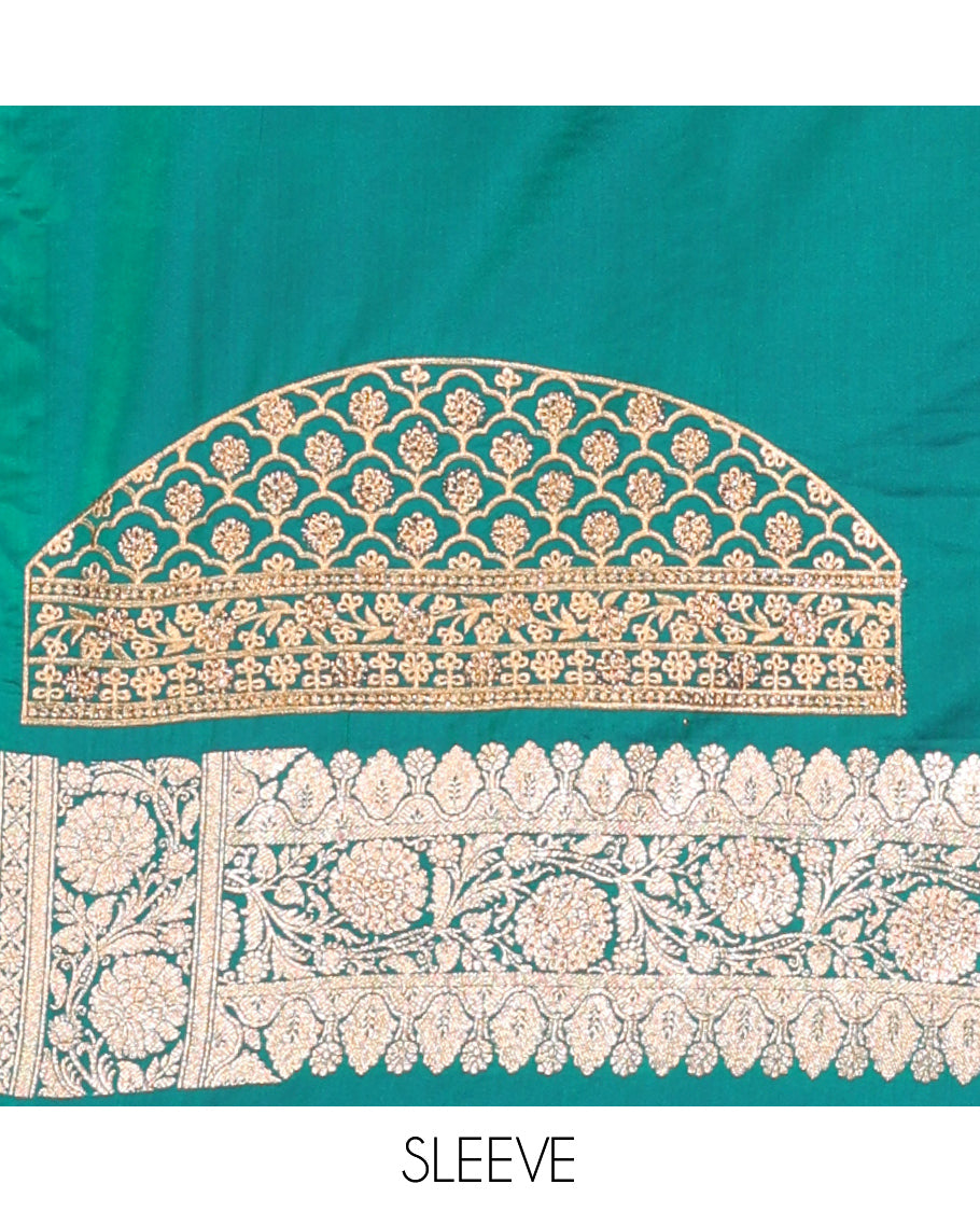 Green Mushru Silk Saree