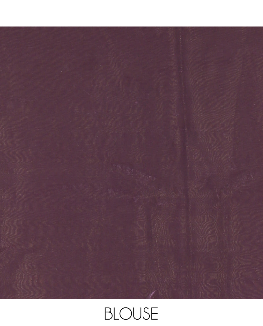 Dark Purple Velvet Organza Half-Saree