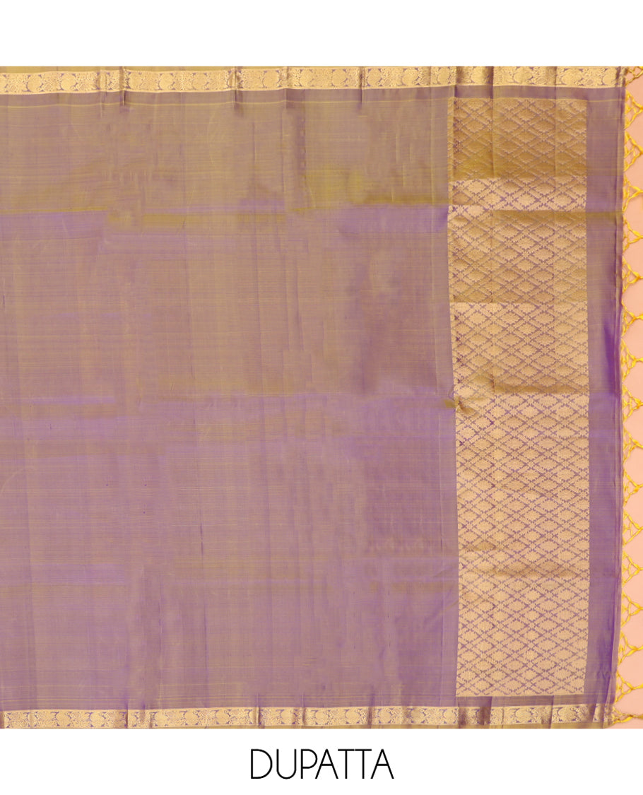 Blue Pure Silk Half Saree
