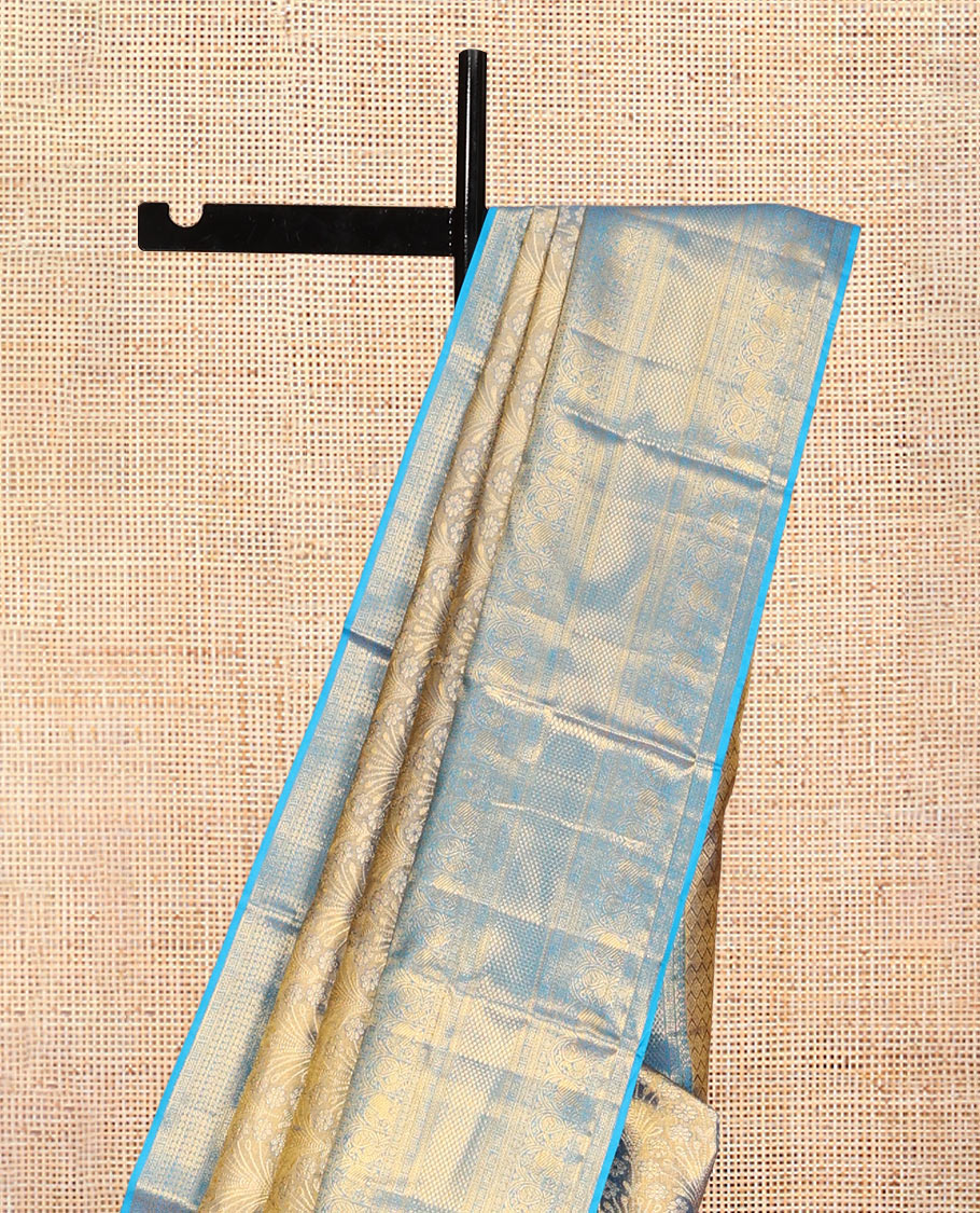 Blue Kanchipuram Tissue Silk Saree
