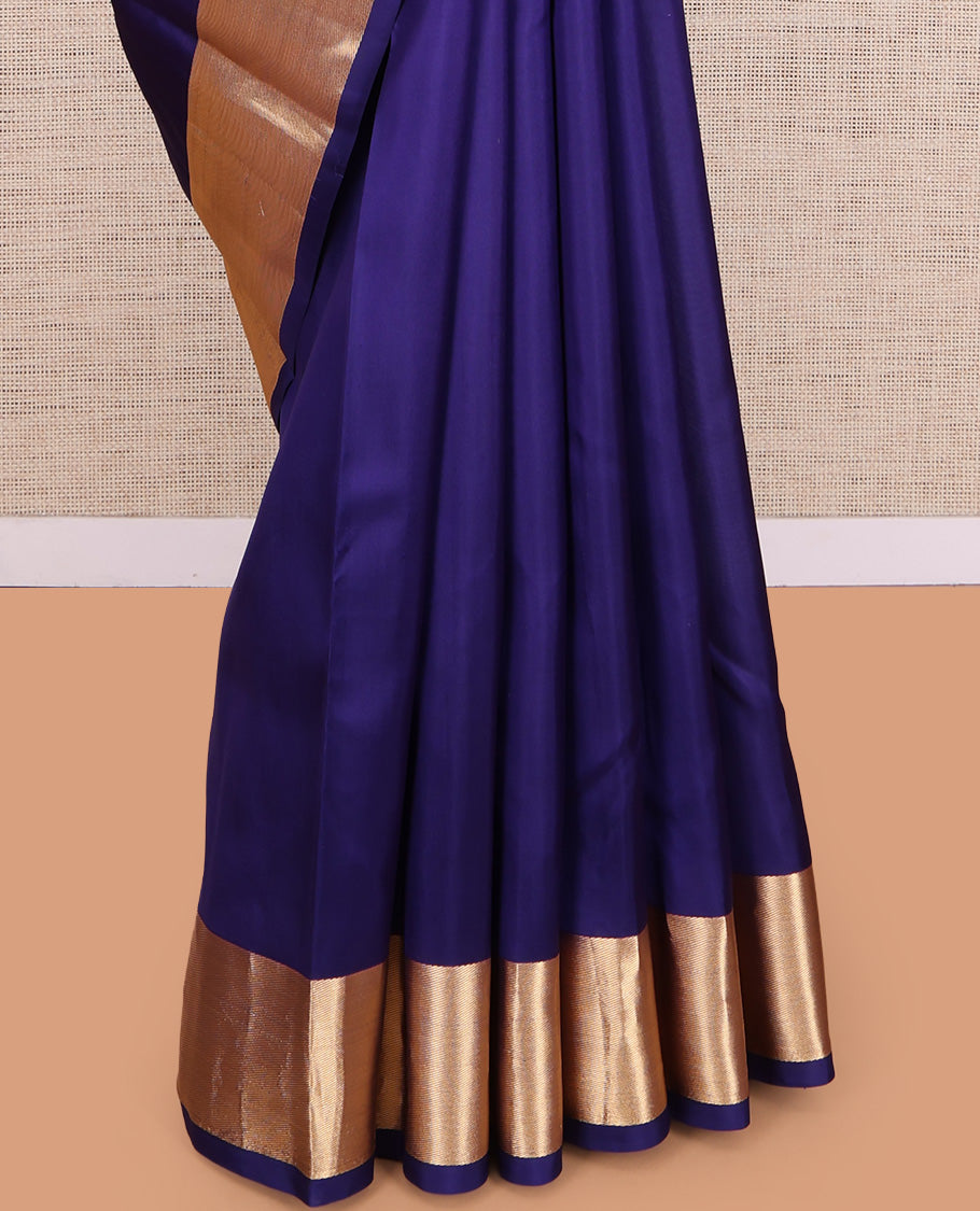 Blue Plain Kanchipuram Silk Saree