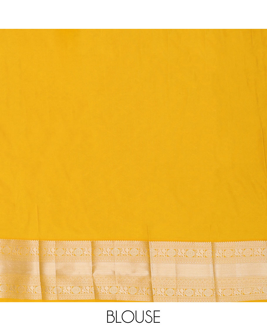 Rust striped and buttas budget silk saree, contrast traditional zari border, and jaal pallu