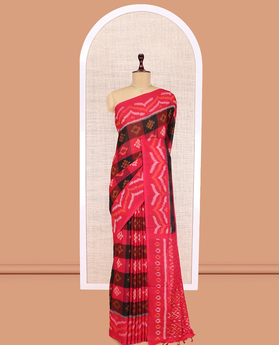 Multi-Color Pochampally Ikat Cotton Saree