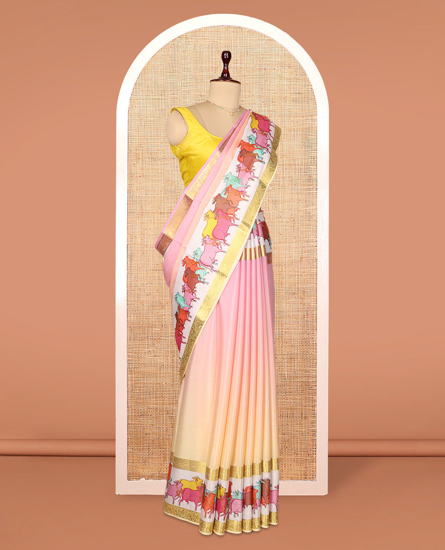 Pink Mysore Silk Saree