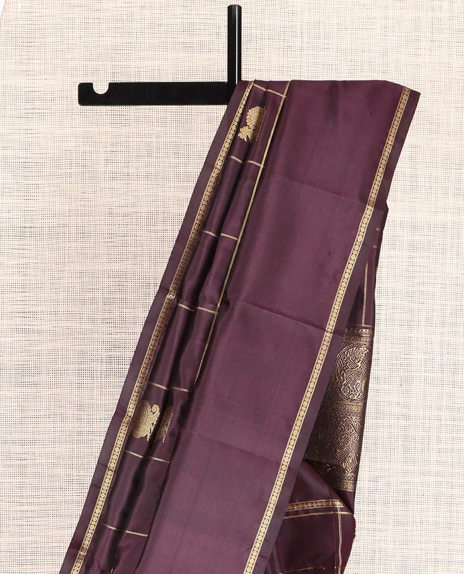 Brown Kanchipuram Chettinad Saree