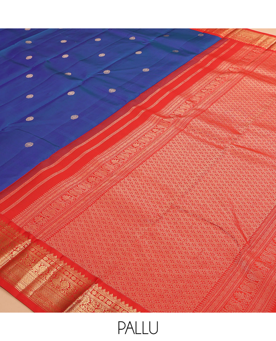Blue Kanchipuram Silk Saree