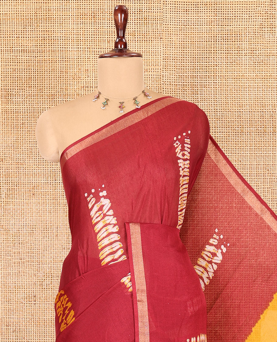 Black Muslin Cotton Saree, Elevated with Shibori Print, a Piping Border, Butterfly Motifs Pallu and a Contrast Blouse