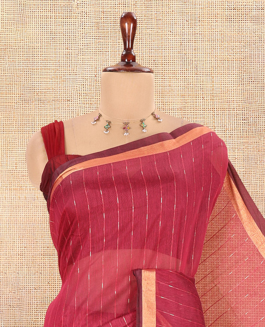 Magenta Munga Cotton Saree