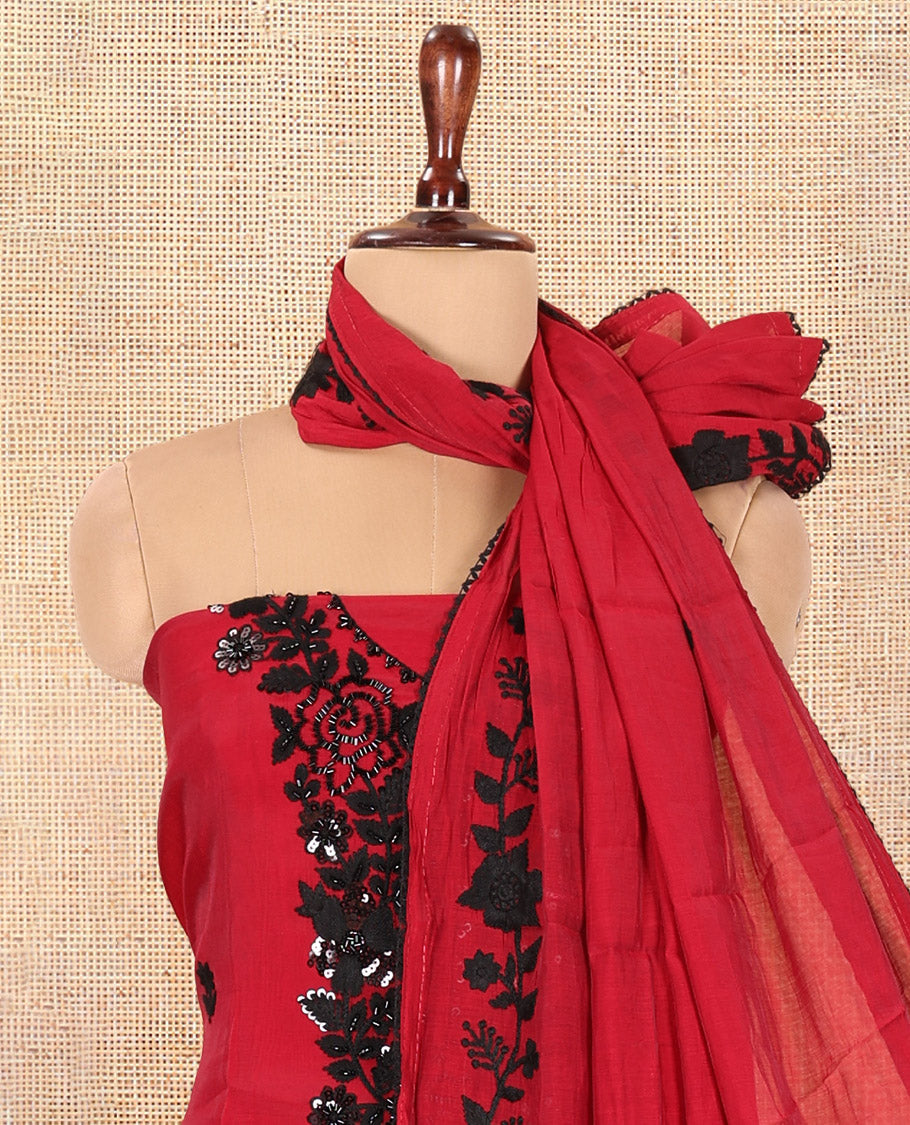 Red Chudidar Material