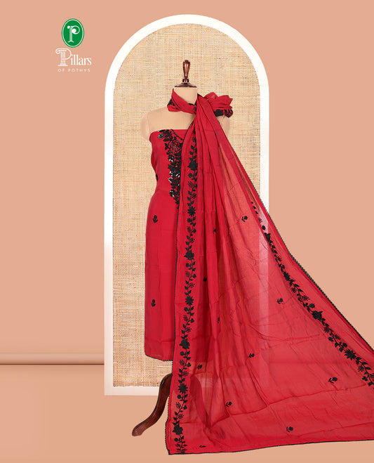 Red Chudidar Material