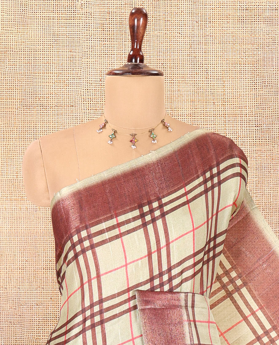 Green Fancy Tussar Silk Saree