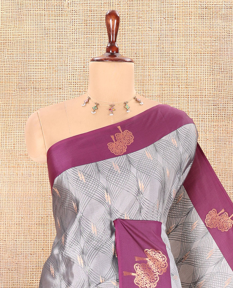 Grey Semi-Luxury Soft Silk Saree