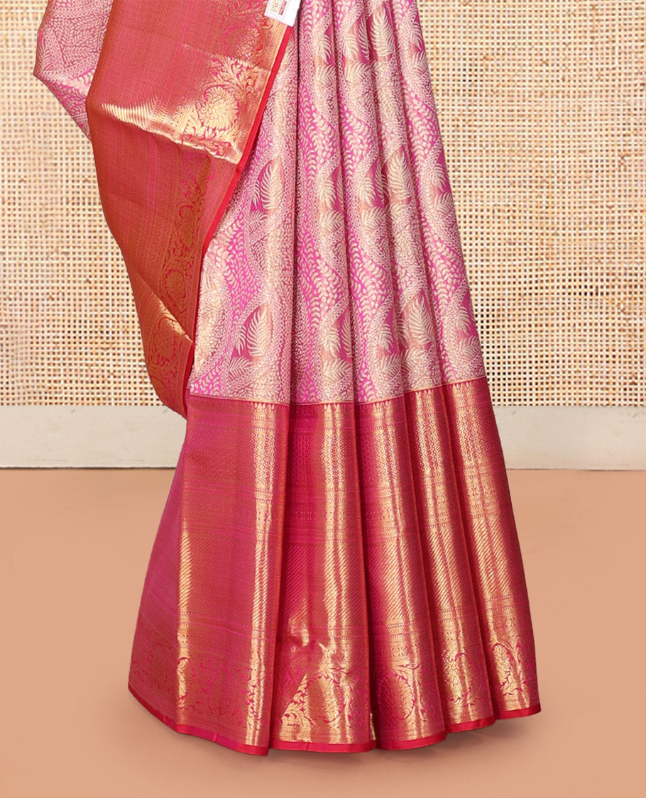 Pink Kanchipuram Tissue Silk Saree